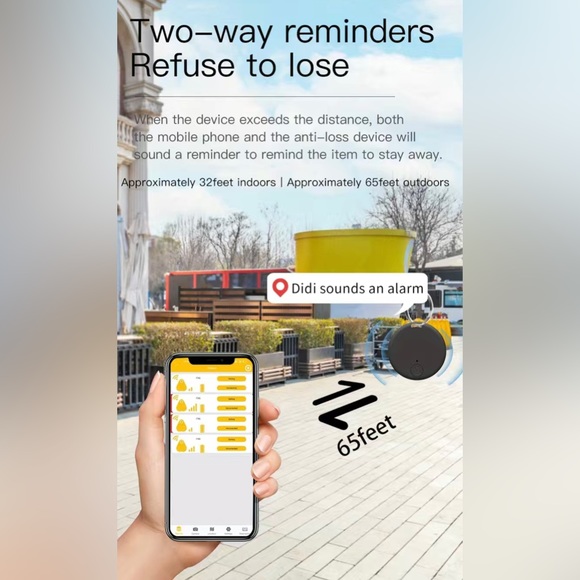 NBIB - Bluetooth Smart Tracking Finder Locator - Set of 2 - Red - Picture 7 of 11